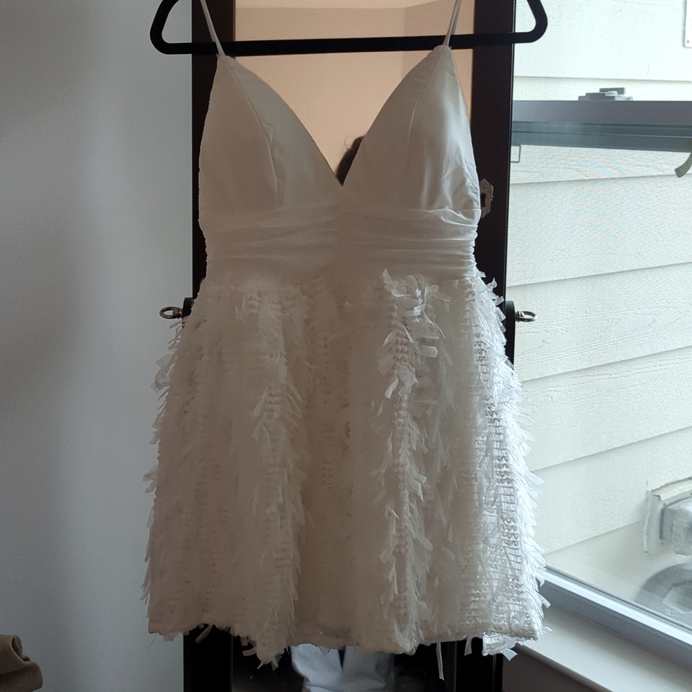 White Cocktail Dress - Picture 3 of 7